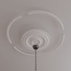 Ekena Millwork 43 5/8-in. OD x 39 3/8-in. ID x 2 1/8-in. W x 7/8-in. P Milton Ceiling Ring Kit CRK44MI